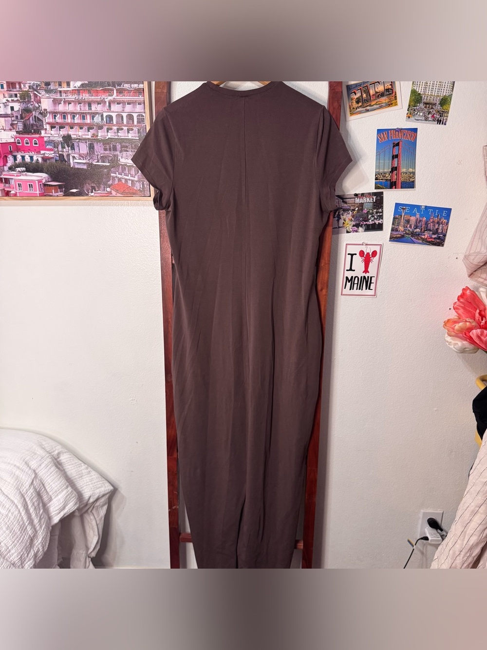 Skims Vintage T-Shirt Long Maxi Dress chocolate brown - Picture 7 of 8